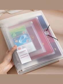 [Customized] Important Document Storage Zipper Binder, Customizable Text, Used For Birth Certificate Protective Cover Document Bag, Waterproof Organizer Bag, "I Go Missing" Binder For Home Safety, ID And Bill Filing Folder - Multicolor - View 4