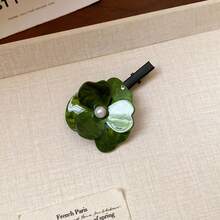 1个珍珠树脂花朵甜美优雅发夹 - 彩色 - 查看 10