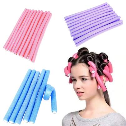 10/20pcs Random Color 1.4cm Universal Curling Rods, Sponge Curling Irons, EPE Foam EVA Curling Rods, Magic Curling Rods, Sponge Curling Rods