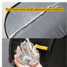 Guante quitapelo multiusos para mascotas, manopla eficiente para el aseo y la limpieza de perros y gatos, cepillo de malla suave para desenredar el pelaje, ideal para eliminar el pelo de mascotas de ropa, muebles, sofás y alfombras, accesorios para mascotas de fácil limpieza - Ver 7