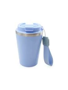 1PC,Portable Insulated Coffee Cup With Leakproof Lid & Webbing Strap - Multicolor - View 12