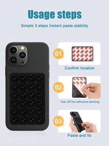 VRNOEI 时尚三合一卡包手机壳，兼容 17 Pro Max，升级吸盘支架手机壳，兼容 16/15/11/12/13/14 Pro Max Plus/17 Air，防震后盖配件 - 黑色+吸盤+卡包 - 查看 7