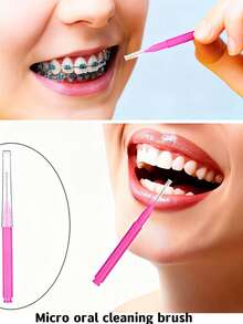10/5pcs Teeth Cleaning Brush, Interdental Brush, Toothpick, Oral Care Brush, Dental Cleaning Tools, Eyelash Brush - Multicolor - View 2