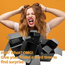 Bộ quà tặng gồm 13 hộp xếp chồng lên nhau, thích hợp làm quà sinh nhật, đám cưới, kỷ niệm, Giáng sinh, quà tặng vui nhộn (kích thước 1.2-5.9 inch) - Xem 5