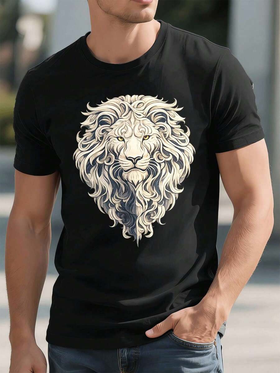 Camisetas masculinas - Preto - Ver 1