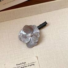 1个珍珠树脂花朵甜美优雅发夹 - 彩色 - 查看 6