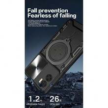 Funda para  Moto E22 y E22i 4G Capa Case - con Protector de Pantalla y Soporte de teléfono Incorporado - Negro,42521940 - Rosa coral - Ver 5
