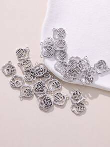 1件/3件装DIY饰品，微镶嵌锆石镂空四叶草祝福吊坠，精致时尚百搭配饰 - DIY四葉草吊墜 - 查看 3