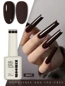 ZIMOOM 12毫升裸色凝胶指甲油，棕色浅粉色裸色美甲凝胶指甲油，可卸除UV/LED灯固化美甲沙龙礼品，适合女性和女孩 - 彩色 - 查看 10