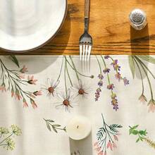 1pc, Floral Summer Table Runner, Seasonal Decoration For Kitchen Dining Table In Spring And Fall For Home Gatherings - Multicolor - View 5