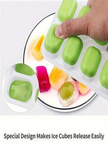 1/2/4pcs Ice Cube Trays, Multifunctional Household Chocolate Mold With Removable Lid Stackable Ice Tray, Suitable For Freezing Cocktails, Whiskey, Kitchen Utensils - Multicolor - View 8