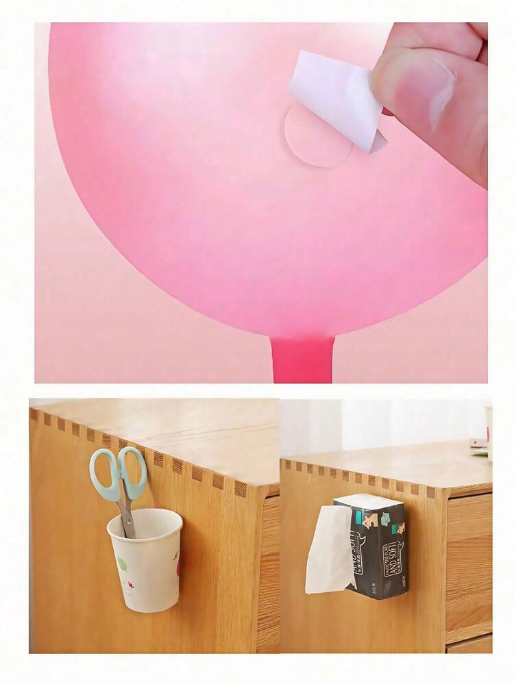 1/2/3卷（100/200/300个）透明双面粘性气球点，可移除超薄贴纸，适用于婚礼、生日装饰、手工DIY、派对用品、返校季、毕业季 - 查看 5