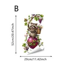 1/4pcsCute Animal And Floral Window Stickers, Reusable PVC Electrostatic Adsorption, Featuring Rabbits And Pandas Holding Vines And Flower Baskets, Suitable For Shop Windows, Living Rooms, And Home Decor. - Animal Window Stickers - View 20