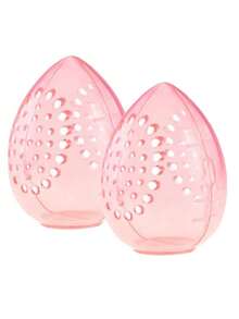 1/5pcs Makeup Sponge Organizer, Egg-Shaped Transparent Frame Makeup Sponge Drying Box, Suitable For Vacation, Beach, Bathroom, Bedroom, Large Capacity - Multicolor - View 7