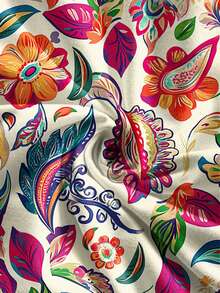 Bộ áo liền quần in hoa cho nữ, họa tiết Paisley, kiểu đan chéo, thích hợp cho kỳ nghỉ hè. - Nhiều màu - Xem 6