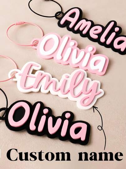 Personalized 3D Printed Name Tags | Luggage Tags | Name Tags | Backpack Tags | Water Bottle Tags | Christmas Gifts | Gifts For Girls