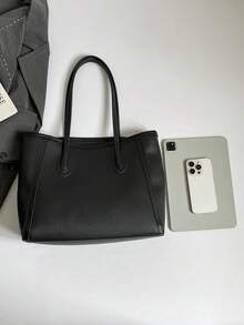 Classic Large-Capacity Premium Style Daily Retro Look Fresh And Simple, Versatile. 2026 New Style Fashionable Ladies Shoulder Bag. - Black - View 8