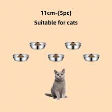 不锈钢猫碗、狗碗、宠物碗、宠物用品、易于清洁、宠物碗内衬、猫粮、狗粮碗 - 銀色 - 查看 24