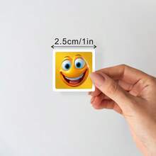 Cartoon Smiling Face Sticker Roll -500 Stickers Per Roll, Suitable For Water Bottles, Laptops, Skateboards, Birthday Party Souvenirs, And Classroom Rewards - CX-20 (500pcs) - View 8