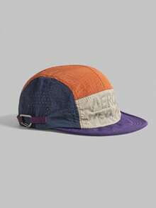 复古拼接五片式棒球帽，男女通用夏季户外露营休闲防晒时尚帽，沙滩度假款 - 彩色 - 查看 7