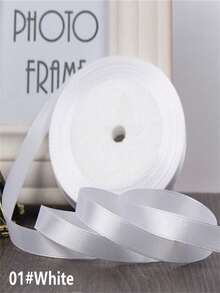 1 Roll 6mm-0.24inch 25 Yards Multi-Color Polyester Satin Ribbon, Solid Color Satin Ribbon Suitable For Gift Box Packaging, DIY Crafts, Wedding Party Decorations, High Density Handmade Weaving - 6mm Polyester Satin Ribbon - View 14