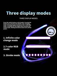 Rechargeable LED Fiber Optic Wand, Suitable For Music Festivals, Parties, Dances, Bachelorette Parties, Available In Multiple Lengths, Pixel Flow Color Changing Fiber Optic Whip, 360° Rotation, USB Rechargeable Colorful Illuminating Whip - Fiber Optic Whip - View 6