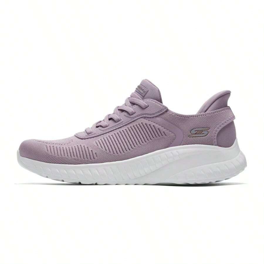 Skechers 2026 New Style Women's Casual Shoes BOBS SQUAD CHAOS Lace-Up Casual Sneakers Comfortable And Lightweight Everyday Casual Outdoor Travel Shoes 117497-LAV - Lavender - View 1