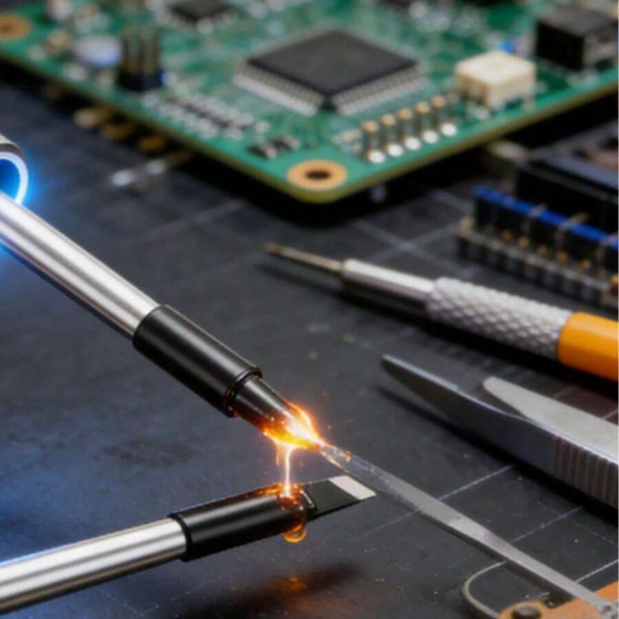 1 Set de Soldador Mini Ajustable de Temperatura, Soldador Portátil Recargable por USB para Reparación de Electrodomésticos, Joyería, Proyectos DIY - Incluye Soldador, 3/1 Puntas de Soldadura, Soporte, Resina, Caja de Almacenamiento - Multicolor - Ver 1