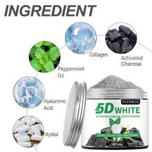5D亮白牙膏活性炭牙粉，3天见效 - 黑色牙粉 - 查看 8