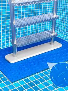 1 Roll Swimming Pool Ladder Mat, 60.86 Cm X 90.44 Cm Anti-Slip Shower Mat Swimming Pool Ladder Mat, Cushion For Pool Steps Or Ladders, And Anti-Slip Pool Liner (Blue - 0.07 Cm Thick) - A - View 7