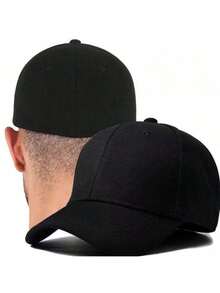 1pc Men's Solid Color Fully Enclosed Baseball Cap, Elastic Fashion Sports Hat, Outdoor Sun Protection Casual Hat For Spring, Autumn Travel, Beach Vacation - Multicolor - View 12