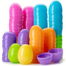 20个/50个/100个/36个/72个/108个装可填充复活节彩蛋，彩色复活节彩蛋，塑料彩蛋，空复活节彩蛋，塑料复活节彩蛋，可填充，复活节彩蛋，生日复活节彩蛋 - 多色 - 查看 12