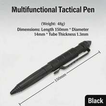4支/1支黑色户外生存战术笔 - 彩色 - 查看 4