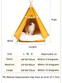 四季通用封闭式宠物帐篷，猫床/狗屋，保暖可水洗，适合猫狗 - 彩色 - 查看 9