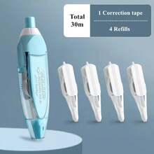 Press Type Kawaii Correction Tape Replaceable Refills White Out Corrector Band Student Japanese Stationery School Supplies I24D - Màu tím-1 với 4 - Xem 9