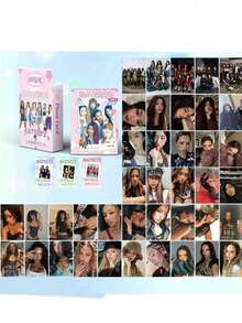 50张KATSEYE小卡套装 – SOPHIA MANON DANIELA LARA MEGAN YOONCHAE – 双面高清小卡，兼容周边卡片，收藏卡，情人节礼物，小纪念品，人气组合应援卡，迷你收藏卡，新款贺卡，卡片展示收藏品，流行音乐周边产品 - 彩色 - 查看 4