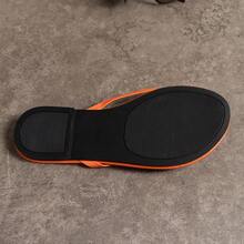 2026 New Woven Flat Flip Flops, European And American Casual Thong Sandals For Women, Summer Beach Slippers - Brown - View 7