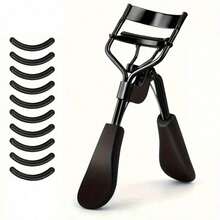 1pc Partial Eyelash Curler, Precise Lash Shaping, Compact Stylish Design, Sturdy Stainless Steel, Makeup Tool For Daily Use - 黑色 - 查看 6