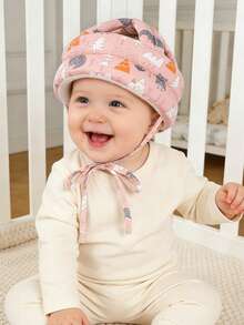 1顶防摔婴儿帽，幼儿学步安全防护头盔，适合8-36个月大的婴儿 - 粉色 - 查看 8