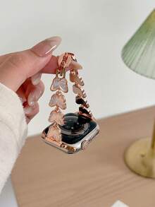 Tương thích với dây đeo hình bướm ba chiều nghệ thuật của dành cho Ultra/SE 2/SE 1/Series 11/10/9/8/7/6/5/4/3/2/1, 38/40/41/42/44/45/46/49mm - Hoa hồng màu hồng - Xem 6