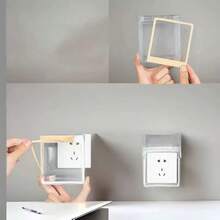 1 件装现代简约防水插座自粘式壁挂开关保护盖浴室电源插座防水防尘盖 - 彩色 - 查看 8