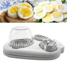 3-In-1 Creative Hard Boiled Egg Slicer, Kitchen Food Cutter, Vegetable & Fruit Manual Slicer, Household Kitchen Tool - White - View 5