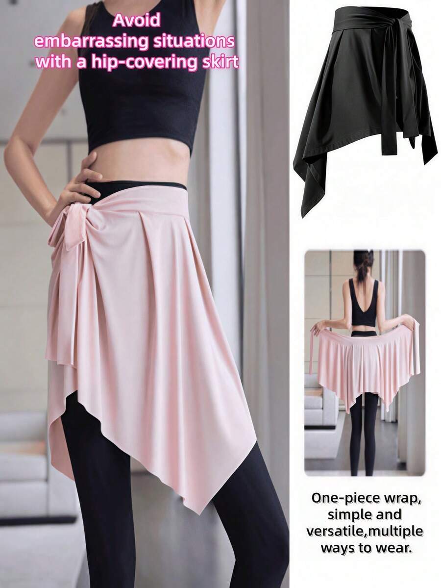 1 chiếc váy liền thân dành cho nữ, chống hở hang, có nút điều chỉnh rộng rãi, váy tập yoga, ba lê, quần yoga, thích hợp cho mùa xuân và mùa thu, váy rời liền thân, giúp tránh các sự cố khi mặc đồ tập thể dục.