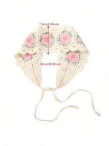 1pc Boho Handmade Floral Crochet Headband, Knitted Hair Hoop, Suitable For Daily Wear And Spring Outings, Can Be Used As Headscarf, Sweatband, Autumn/Winter Headband, Women's Holiday Costume Accessory, Elegant Scarf, Women's Headscarf, Soft Headband. Fashion Hair Band - 棕色 - 查看 6