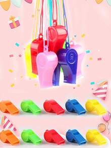 1/12/24pcs Random Color Sports Whistle, Suitable For Football, Basketball Games, Birthday, Wedding Celebration, Christmas Cheering, Referee Whistle - A - View 5