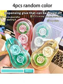 1/4漸層色膠帶、雙面膠筆、透明黏著筆、大容量、長效無損黏著，適用於手工藝、剪貼簿、DIY切割與照片拼貼、返校文具、辦公用品 - 彩色 - 查看 7