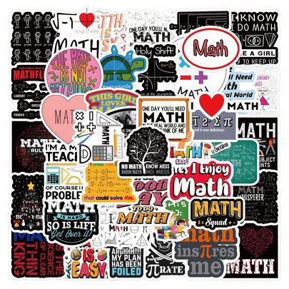 Autocollants MATH, Arts et Artisanat, pour décorer la papeterie, les tasses, les bagages, les réfrigérateurs, les skateboards, les guitares