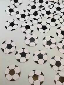 50/100 pièces de décorations en papier sur le thème du football, convenant pour la décoration de fête de football, pouvant être éparpillées sur les tables de salle à manger. Taille : 4,5 cm. Applicable pour les fêtes d'anniversaire à thème sportif, les rassemblements de fans de football et les décorations du jour du match. Convient pour la Coupe du Monde USA-Canada-Mexique, la décoration de la Coupe de football, les matchs de football, la Coupe du Monde, la décoration de la Coupe de football 2026. - A - Voir 7