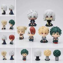 我的英雄学院 Q 版绿谷出久、爆豪胜希、轰翔兔、玉木天路雕像模型装饰、生日蛋糕装饰、男孩烘焙娃娃 - 彩色 - 查看 4