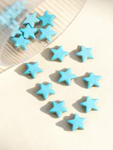 28pcs Random Mixed Beach Ocean Holiday Style Cute Turtle & Starfish Beaded Bracelet Necklace Bohemian Jewelry Pendant - Blue - View 10